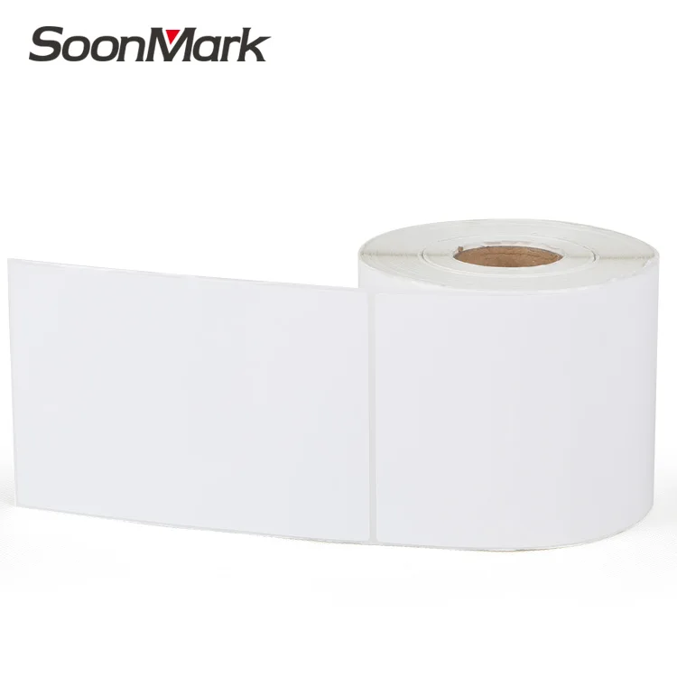 4X6 Thermal Label Roll Printing Blank Shipping Label Sticker Banana Label Sticker for Supermarket Thermal Printer