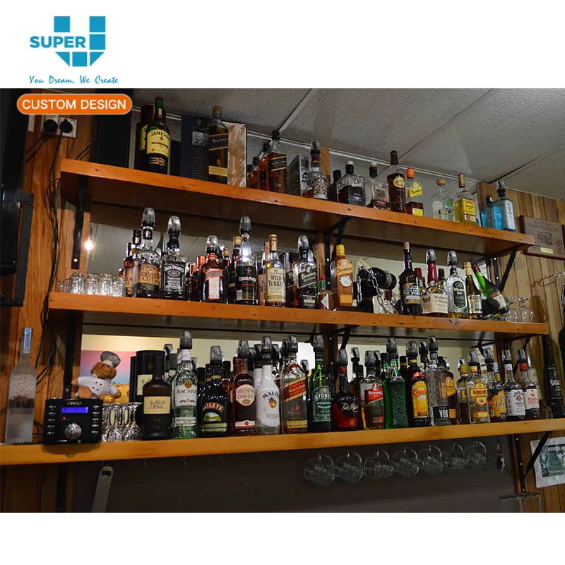 Hanging liquor online shelf