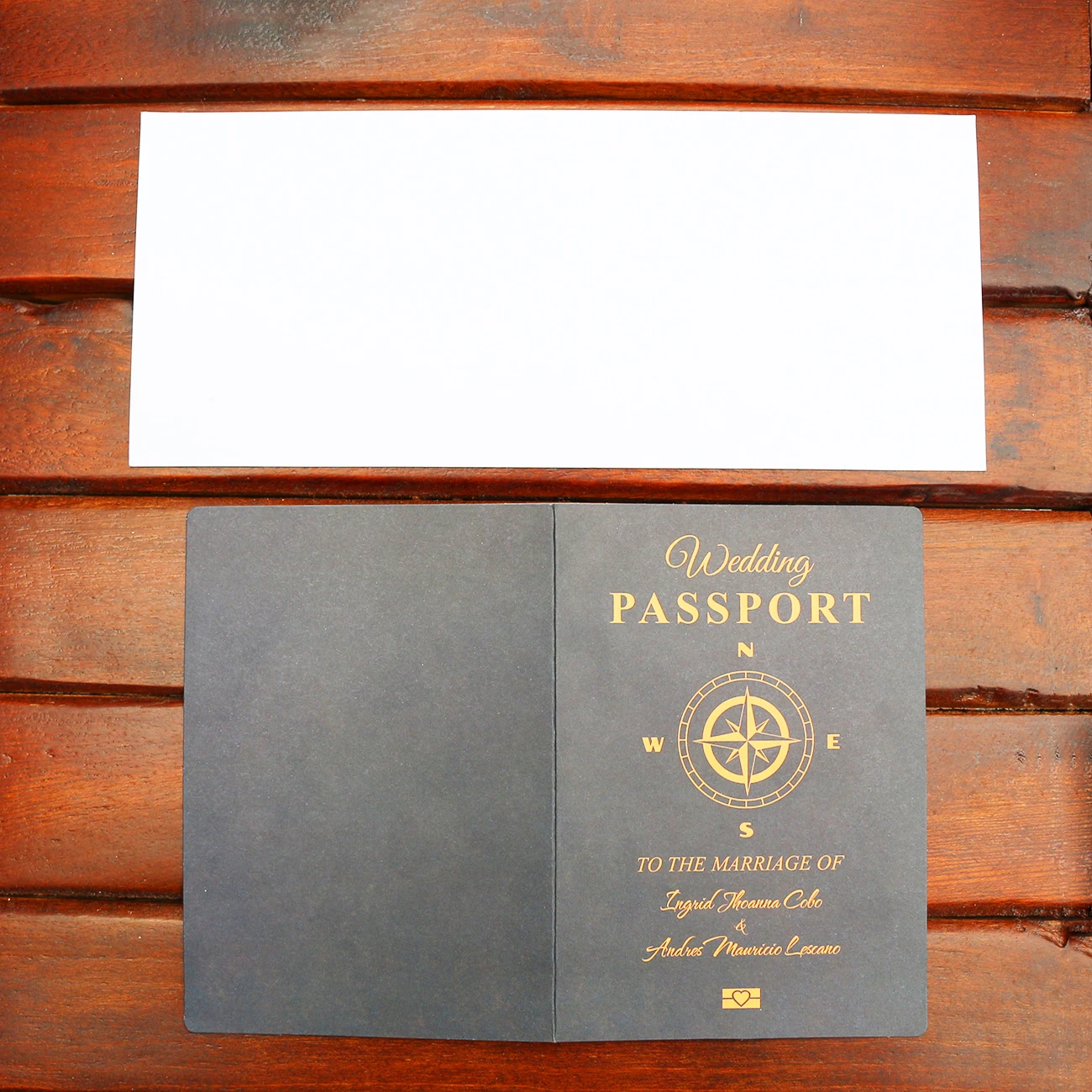 2025 Newest Custom Passport Design Boarding Wedding Invitations Exit Cards for Guests