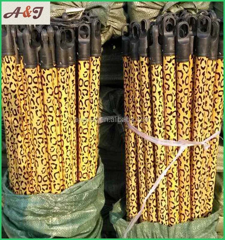 Leopard Print PVC Coated Wood Flooring with PP Broom Head