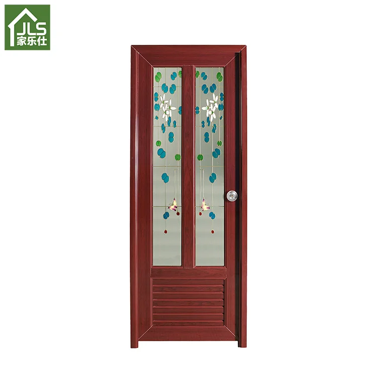 Modern Waterproof Finished PVC Plastic Decorative Interior Bathroom Door Panel White with 5-Year Warranty