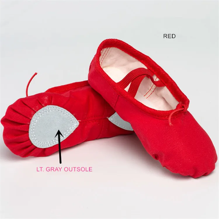 MSMAX Split Sole Ballet Shoes For Girls & Boys - Toddler/Little Kid/Big Kid Soft Leather Dance Slippers With PU Upper, Suede Outsole, Elastic Straps