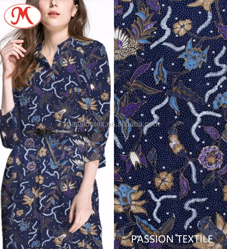 Приятная на ощупь вискозная ткань с цветочным