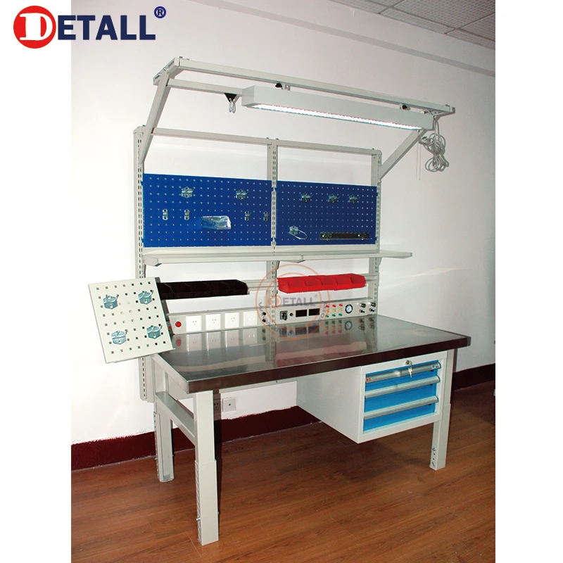 Mechanical Workshop Woodworking Bench with Tool Drawer Cabinet Work Bench