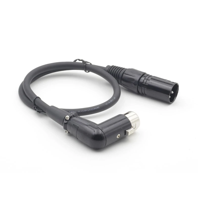 Hankpower Right Angle 3pin DMX Cable Microphone Extension Cable Xlr 90 Degree Extension Cable