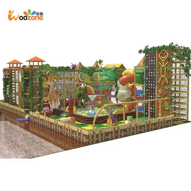 kids indoor playground colourful hand-woven climbing nets for kids