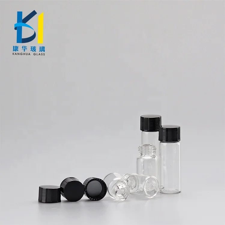 1ml 2ml 3ml Small Glass Vial Tubes Essential Oil Packaging Screw Cap 5ml