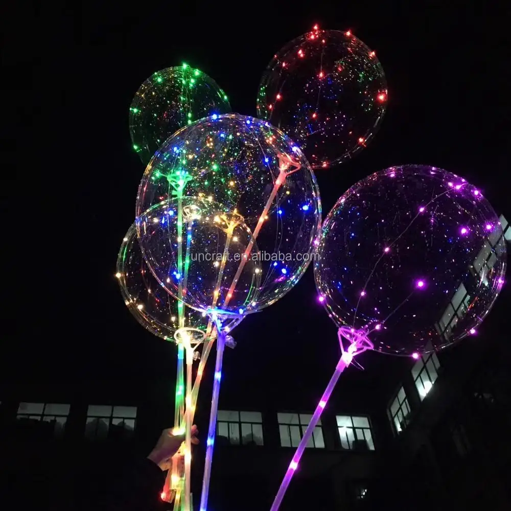 Лидер продаж 2020 Amazon светодиодные шары с мигающими огнями Гелиевый шар Bobo для Хэллоуина/дня рождения товары