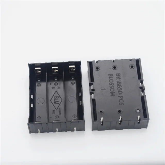 3 ячейки параллельного держателя литий-ионного аккумулятора 18650 7 в с контактами для пк