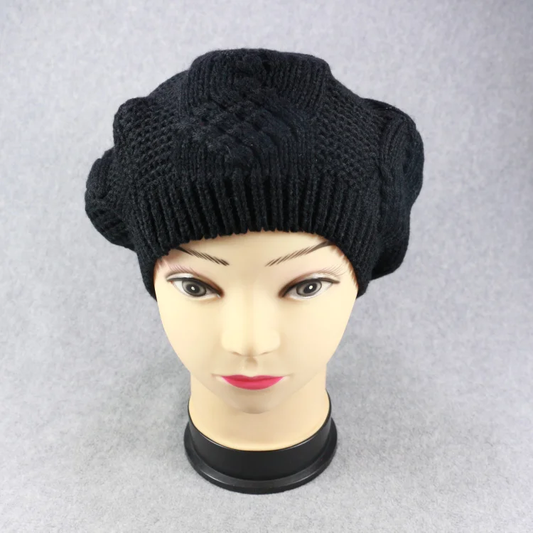 HZM-16285 низкая цена индивидуальный логотип мягкий корейский Стильный цветочный берет с