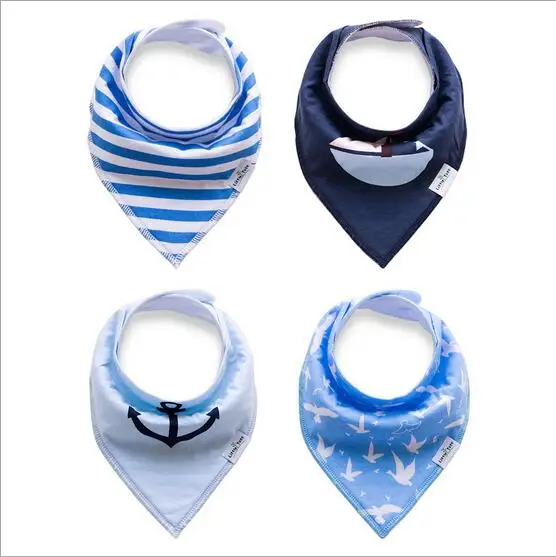 4 Pack Baby Bandana Drool Bibs with 3 Adjustable Snaps of Drooling Teething Feeding,Super Absorbent Cotton Lining For Boys and Girls Newborn Infant Toddler Baby Gifts G01