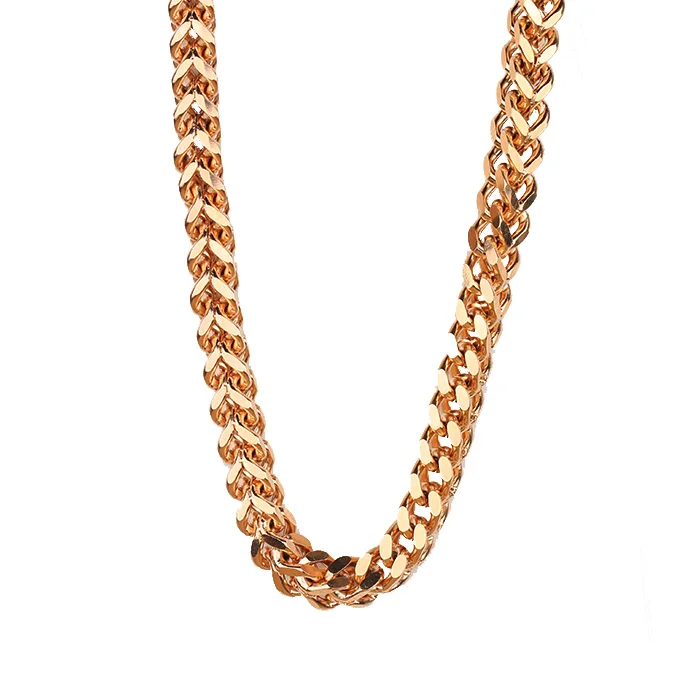Wholesale 18-Karat gold chain lock hip-hop rock style necklace