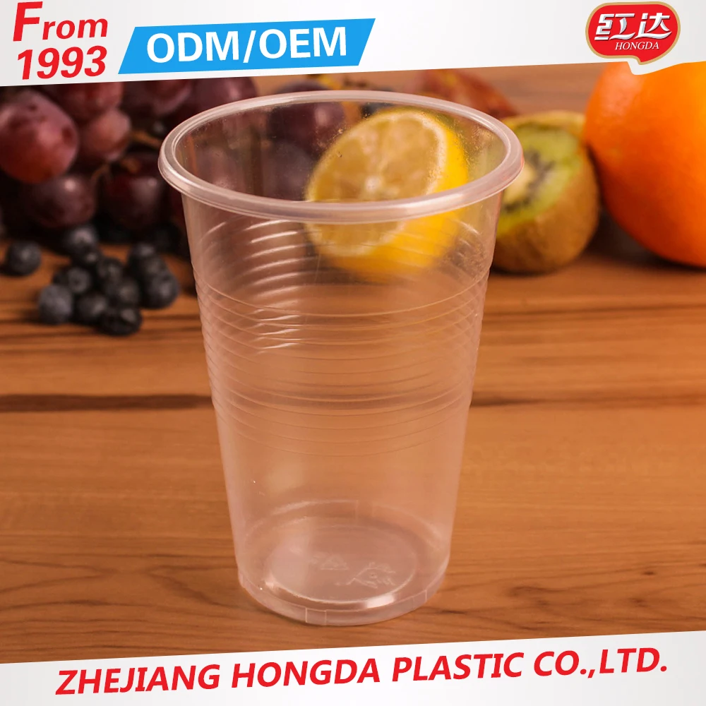 Clear Plastic Glasses Drinking Water Disposable Glass Party Cup 7oz 180mm