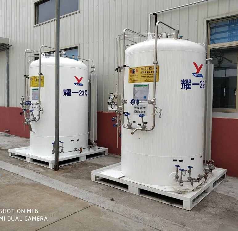 Liquid Nitrogen Storage tank  Oxygen System Upright Vertical Bulk Storage tank 3m3 3000 Liters Mobile Micro Bulk