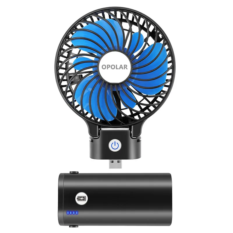 handle lungebetændelse Decode Source OPOLAR Portable Battery Operated Handheld Personal USB Desk Fan with  5200mA Power Bank on m.alibaba.com