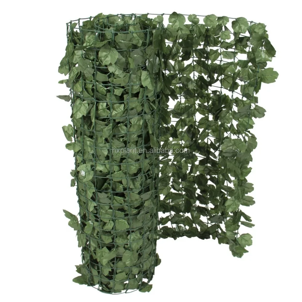 Erweiterbarer Kunst-Efeu-Sichtschutz, Garten-Dekoration fr Drauen,  Efeu-Bltter-Ranken-Pflanze, Sichtschutz-Wand, Knstliche Efeu-Hecke,  Grner Zaun