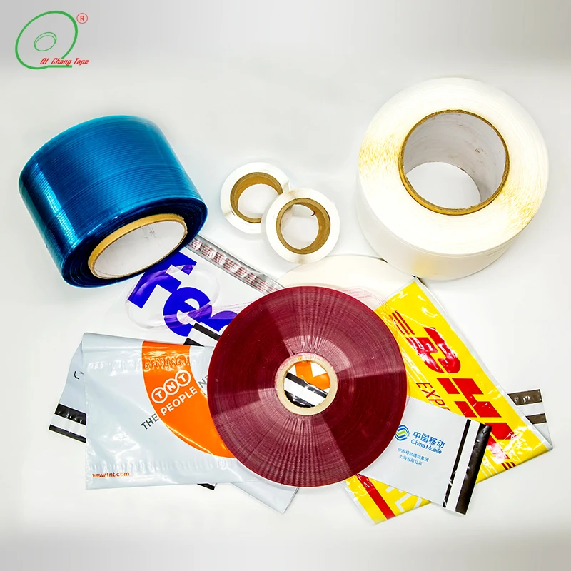 8mm Glue 15mm Film Width Destructive Courier Bag Permanent Sealing Tape with Super Adhesion Performance factory