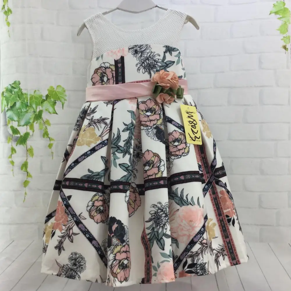 2018 Последняя мода хлопок Материал принцесса платье дизайн