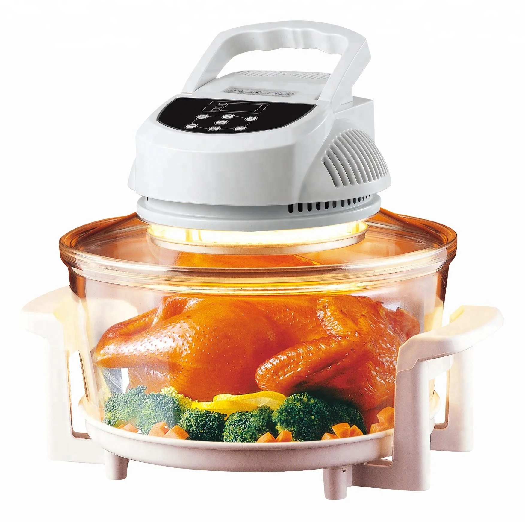 Commercial Table Household Multifunction amazon Convention Halogen Oven Glass Bowl for Sale