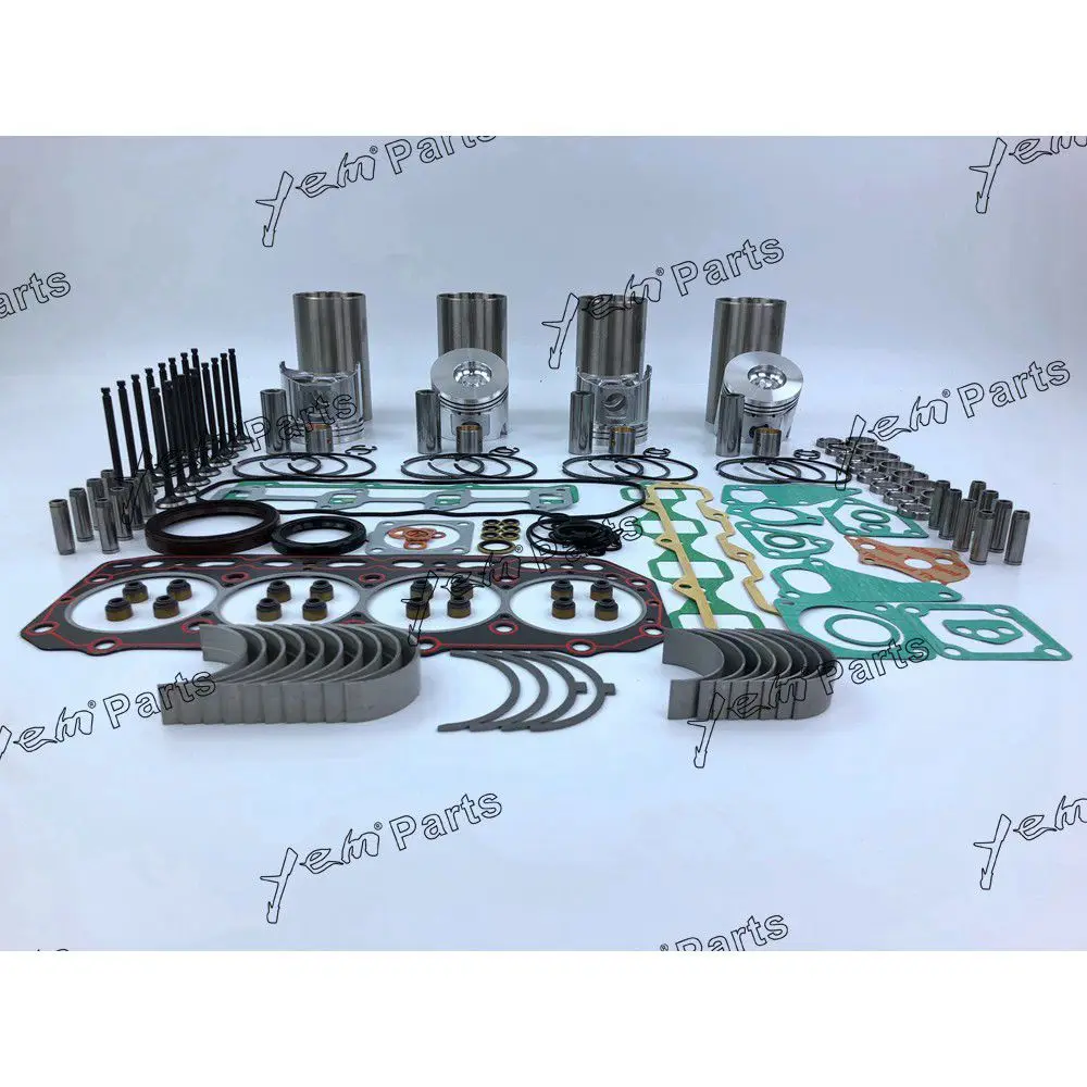 4TNV88 Overhaul Kit With Cylinder Gasket Piston Ring Liner Kit Bearings Valves Set for Yanmar