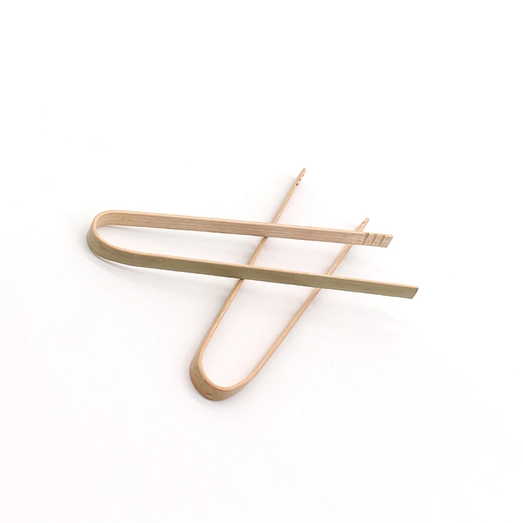 U-образные 100% Натуральные Бамбуковые для еды зажимы сбора зеленые Одноразовые щипцы по дешевой цене