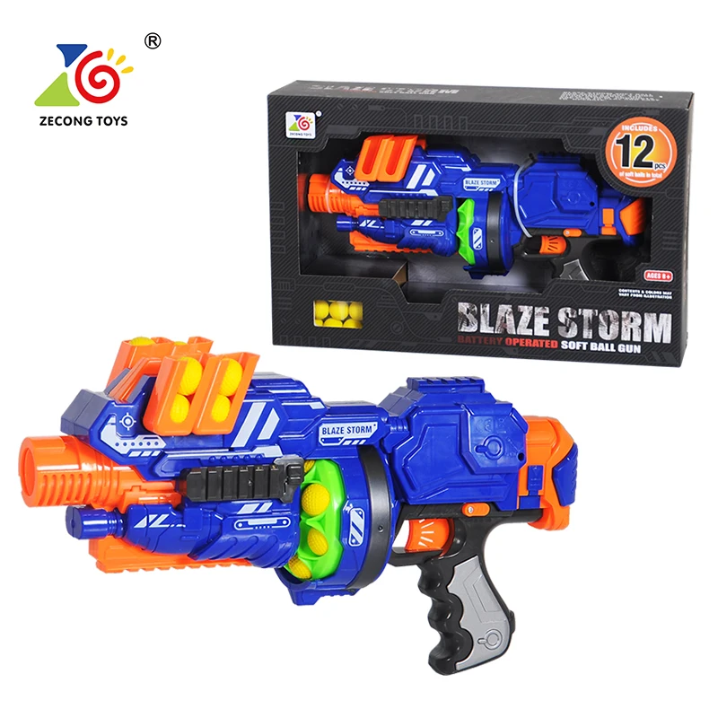B/o Electric Toy Air Soft Bullet Ball Toy Kids Game Gun Blaze Storm Ze