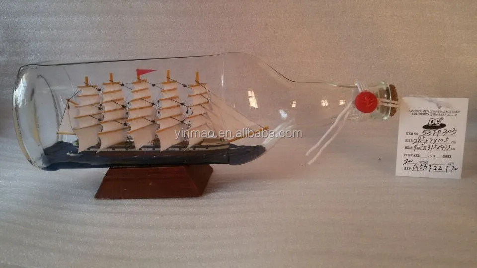 Bouteilles de bateau à voile Miniatures en verre, décoration féerique de  jardin, Figurines, bouteille à dérive