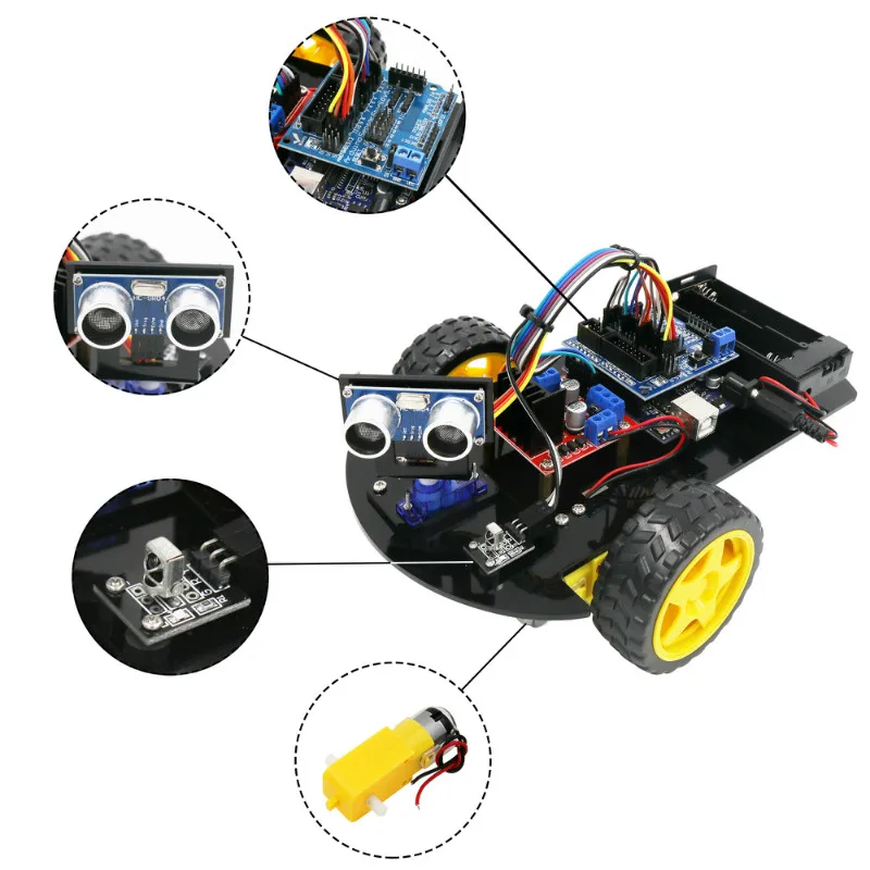 Arduino用DIY組み立てキット用スマートロボットカー2WDシャーシキット