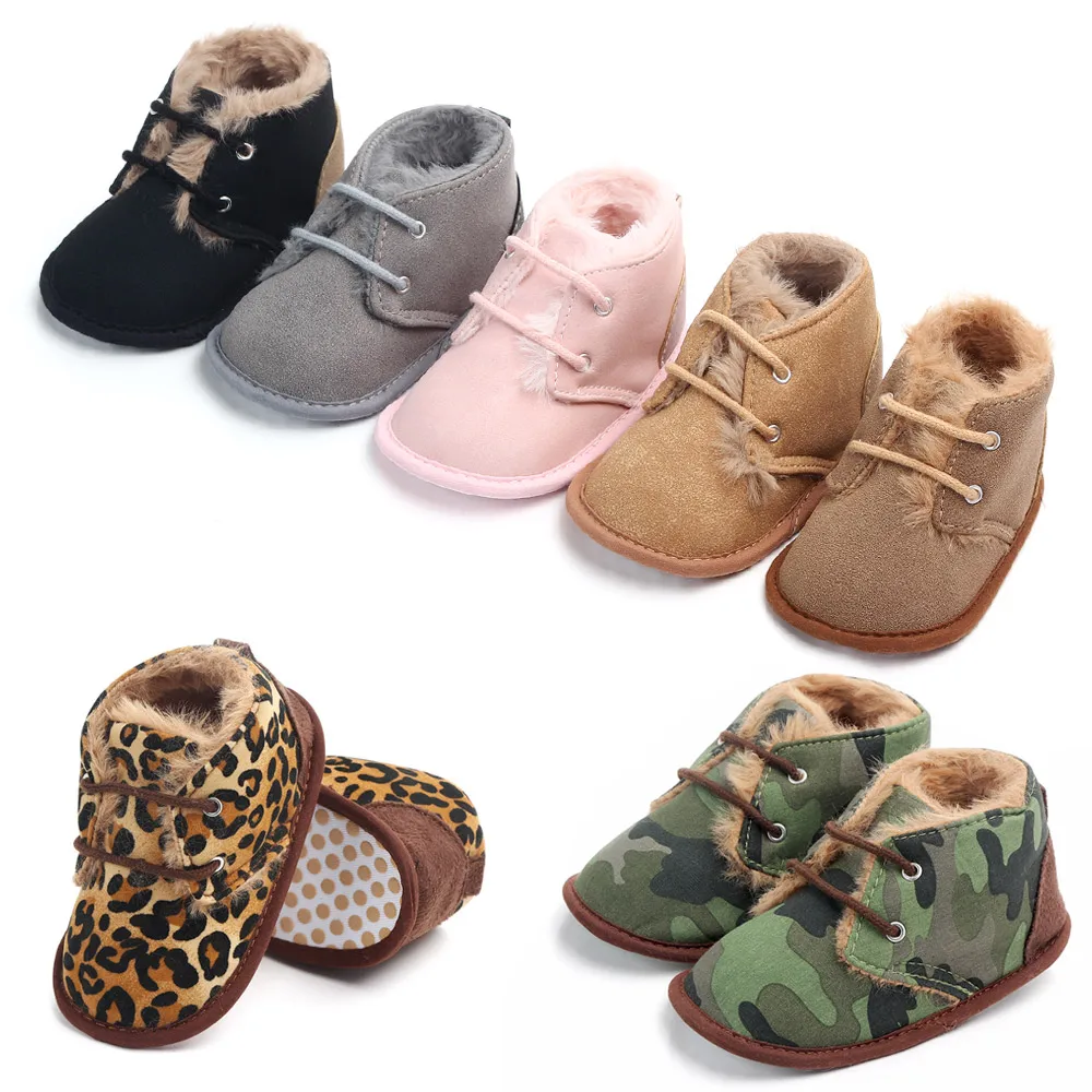 New arrival high quality add plush warm baby winter shoes