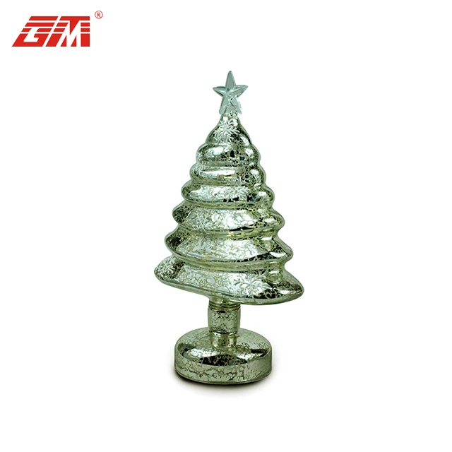 Hot sale glass christmas tree with ornaments christmas tree decoration item details