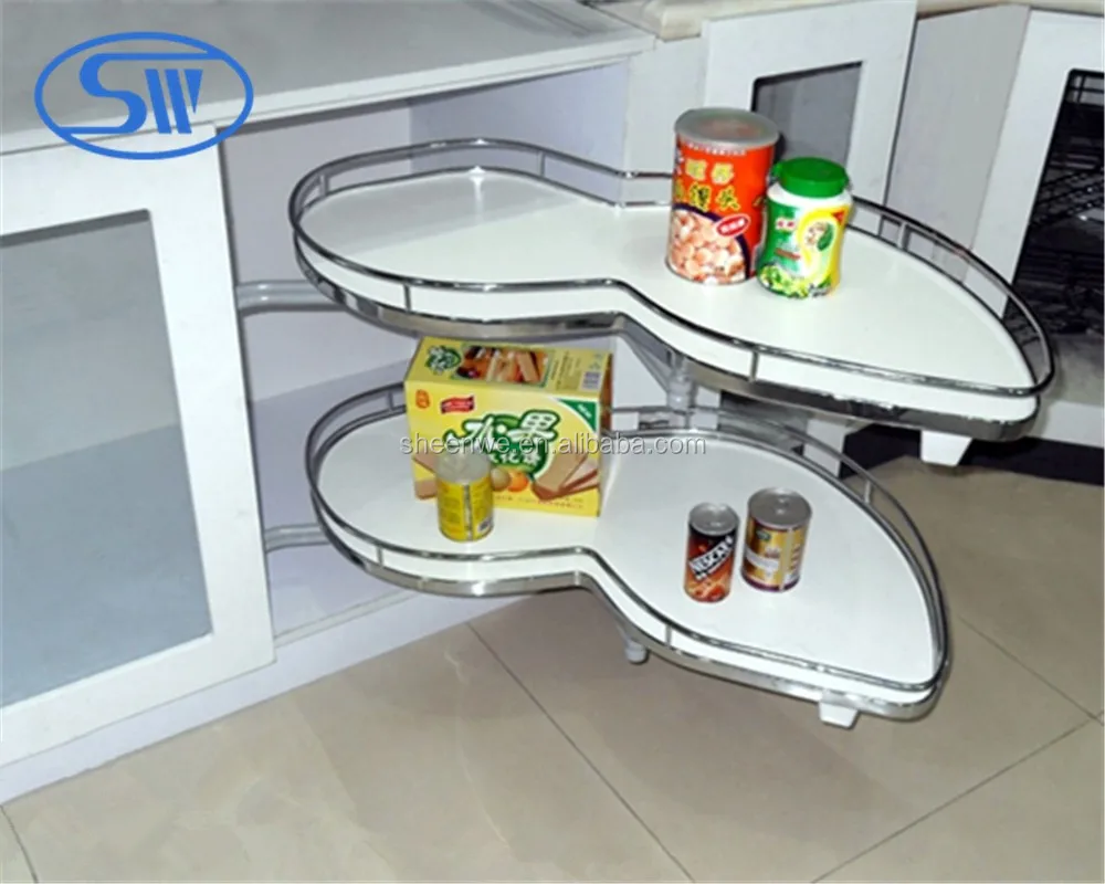 Sheenway Kitchen Soft Close Revolving Storage Baskets Swing Tray Magic