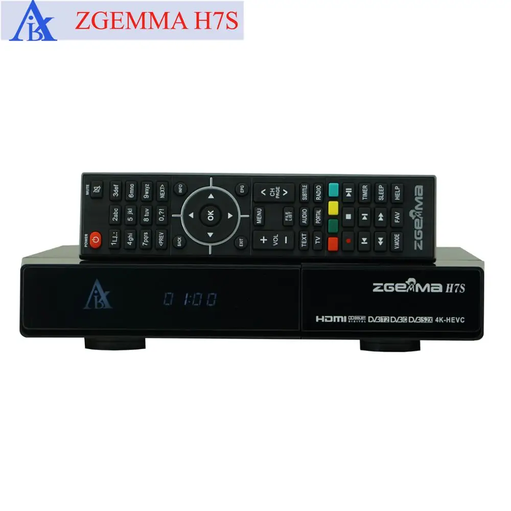 2*DVB-S2X+DVB-T2/C Triple Tuners Linux OS Enigma2 Digital ZGEMMA H7S 4K UHD TV Box With Ci+ OScam/
