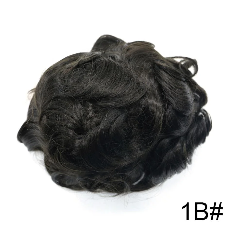 Fast Delivery Stock Ready Indian Human Hair Systems Fine Mono Men Toupee for Hair Loss Treatment