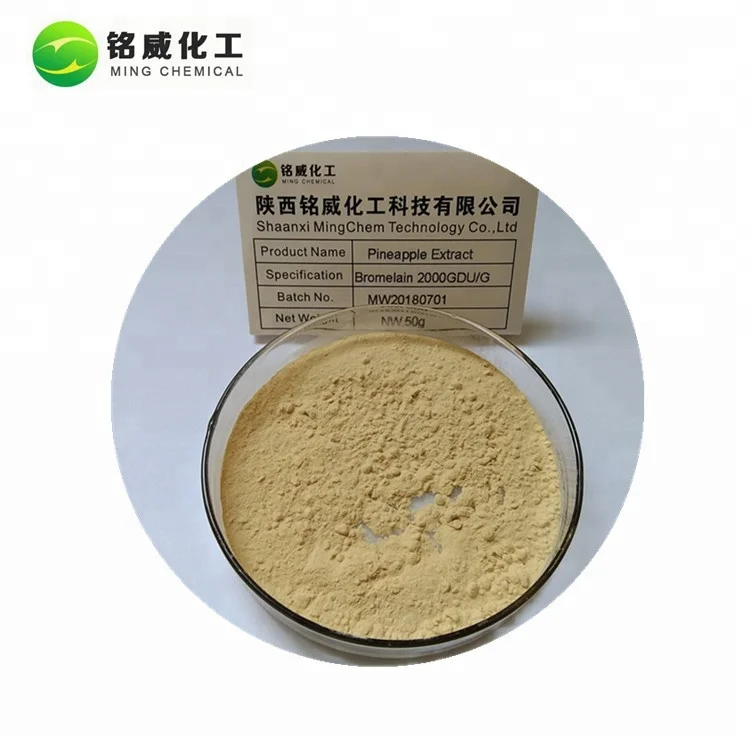 Bulk ананас экстракт стволовых натуральный Фермент Бромелайн Порошок