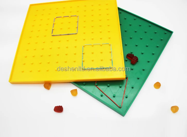 Wholesales 11*11 Pins Double-Sided Geoboard  Educational Toys for Kids - Set of 6