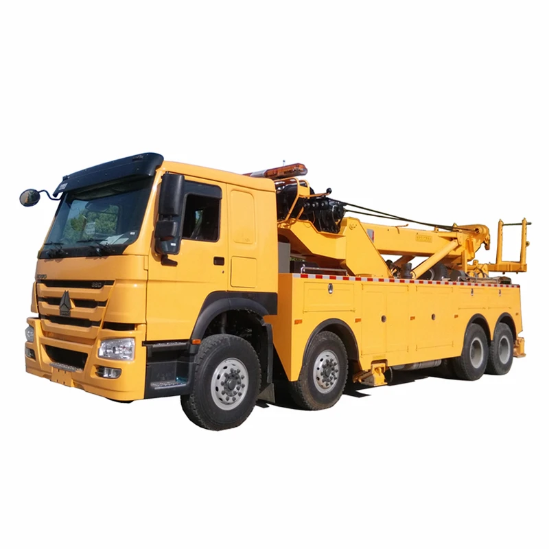 HOWO 12 Wheeler 360 Degree Rotator Wrecker Towing Truck 50 Tons Wrecker Truck for Sale