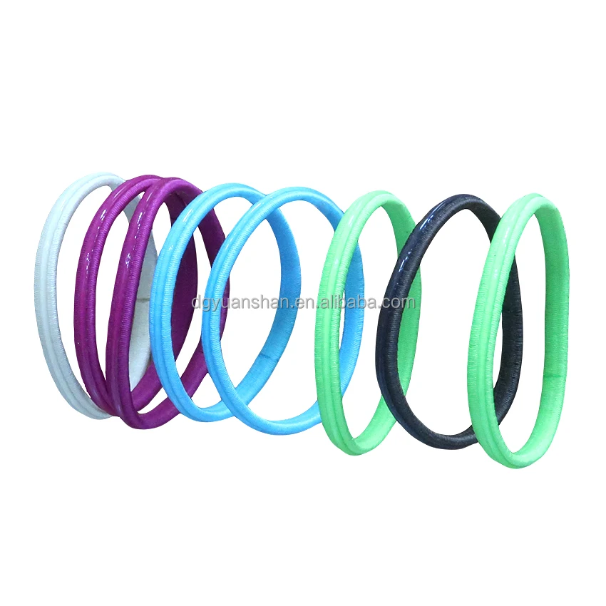 New Design Silicone Printed Yoga Elastic Hair Band Scrunchies for Women and Girl