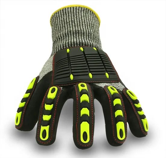 
EN388 4543 Cut Level 5 Anti Impact Resistant TPR Auto Mechanic Safety Work Construction Protective Gloves 