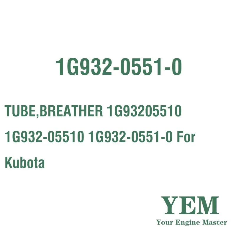 TUBE BREATHER 1G93205510 1G932-05510 1G932-0551-0 for Kubota