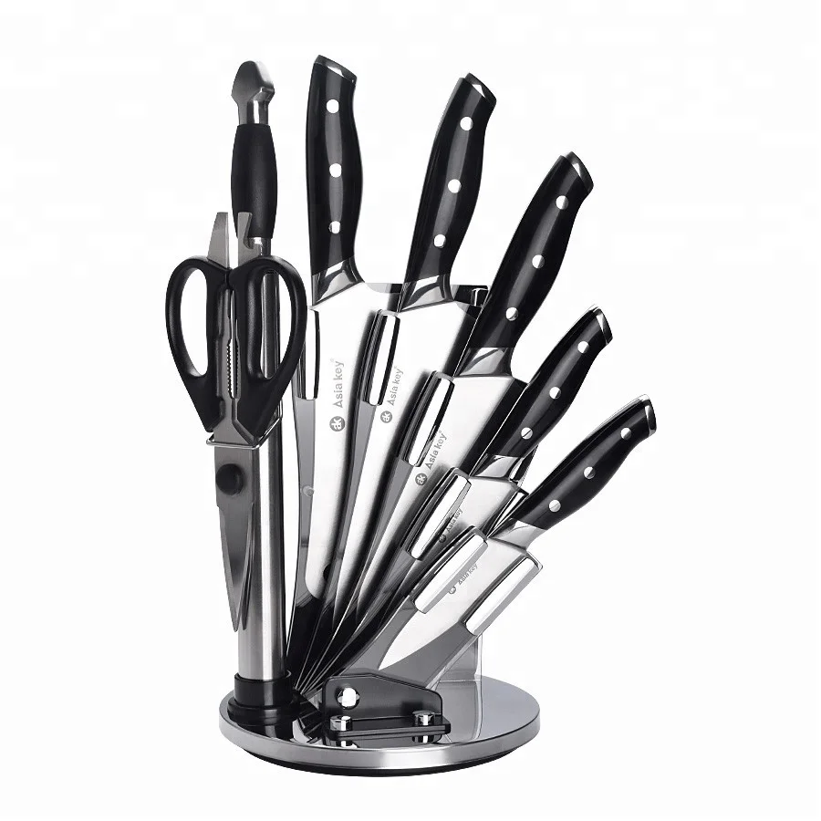 8pcs Stainless Steel Kitchen Knife Sets - White