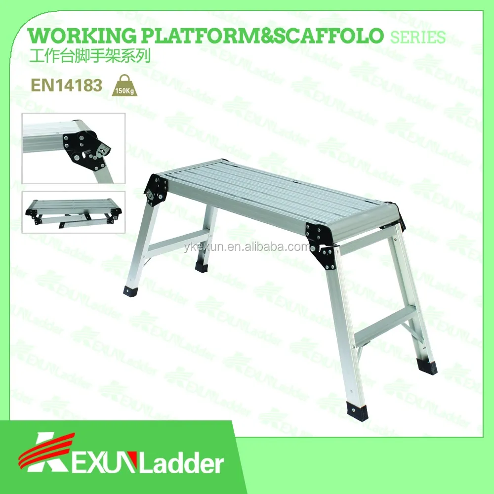 aluminum high rise and adjust work platform & ladder