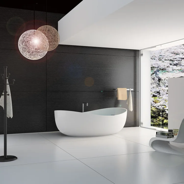 SM-8644 уникальный дуги яйцевидной формы в стиле итальянского дизайнера, с твердым искусственный камень в ванной комнате отеля б/у Ванна
