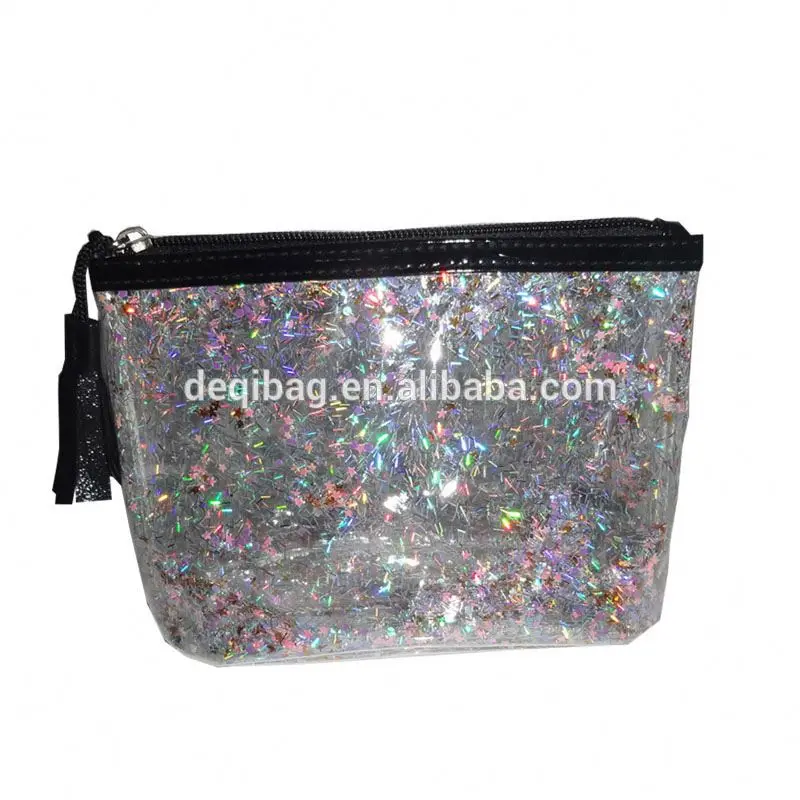 GuliriFei Women Cosmetic Bags Clear Plastic PVC Travel Cosmetic Makeup Bag  
