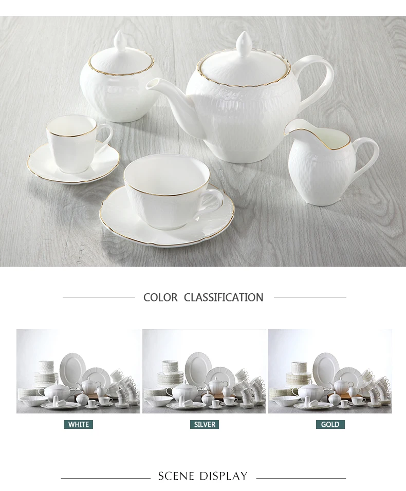 Top Choice Dinnerware 108 Pcs Porcelain Dinnerware Set Royal Bone China