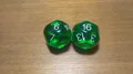 Free shipping Exclusive NEW Beautiful Green Crystal dice 2pcs 16 sided D16 for board game card