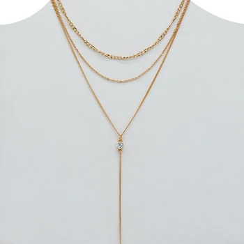 Costume 18 k Gold Chains Statement Necklace Jewelry