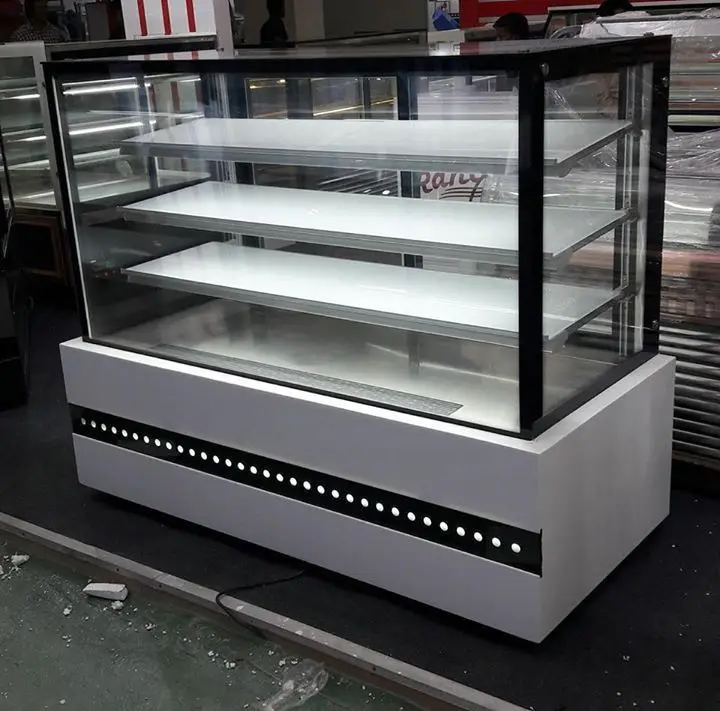 Commercial Bakery Display Cabinet Refrigerated Cake Display showcase for Coffee Shop