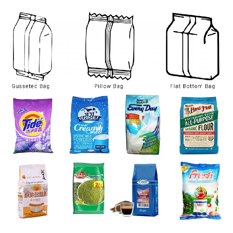 Автоматическая Вертикальная формовочная упаковочная машина для наполнения специями из Перри и специй (VFFS), шнековый наполнитель, упаковочная машина