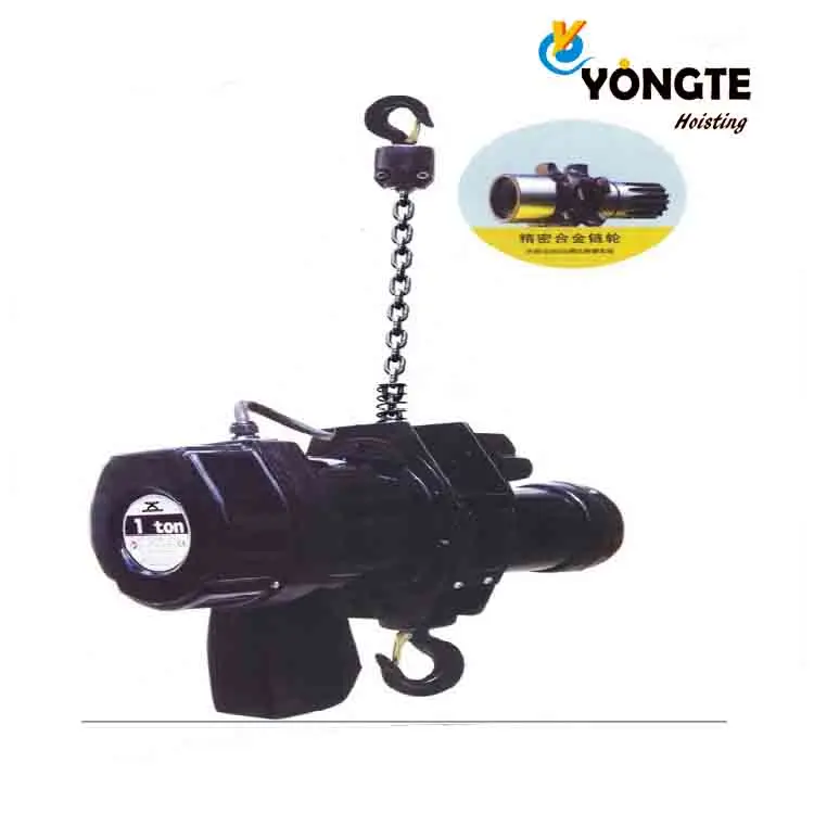 Цепная электрическая ступенчатая таль с черной нагрузкой 2T с цепью G80