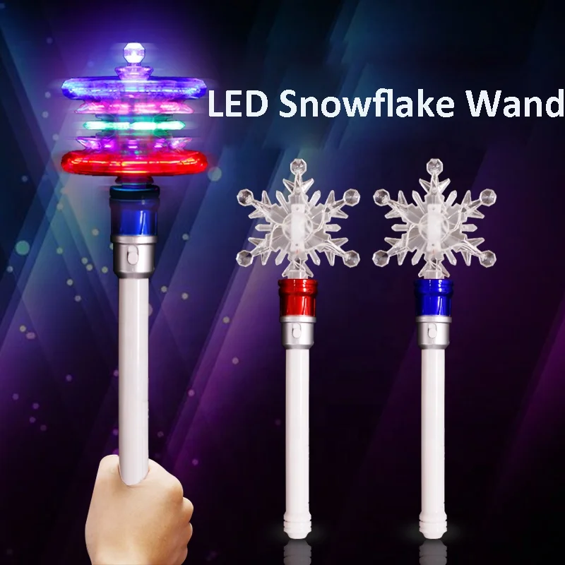 
 Рождественские светодиодные игрушки, снежинка, вращающаяся палочка, игрушка, парк развлечений, креативная светодиодная вращающаяся музыка, ветряная мельница  